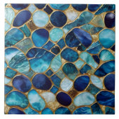 美しい人気がある海ブルー金ゴールドコレクション タイル (正面)