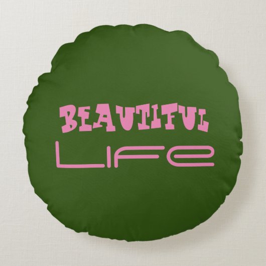 美しい人生の丸い枕 ラウンドクッション (正面)