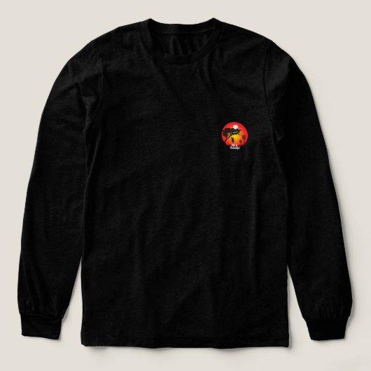 美しい人生の夕焼けアート トライブレンドTシャツ (デザイン正面)