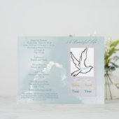 美しい人生の葬儀プログラム独身のの折り (スタンド正面)