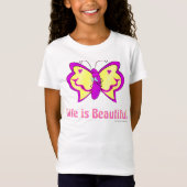 美しい人生の蝶 Tシャツ (正面)