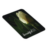 美しい人生の言葉を添えた水仙の写真 マグネット (右側)