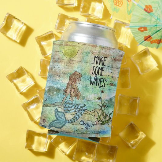 美しい人魚いくつかの波を作るクーラーボックス 缶クーラー (インサイチュ 夏)