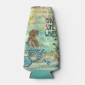 美しい人魚いくつかの波を作るボトル クール ボトルクーラー (正面)