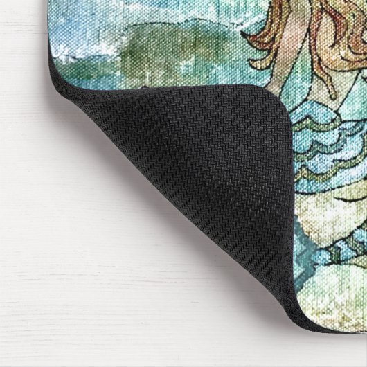 美しい人魚いくつかの波を作るマウスパッド マウスパッド (コーナー)