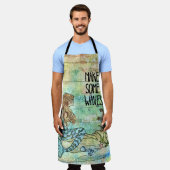 美しい人魚が波のエプロンを作る エプロン (着用した状態)