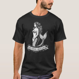 美しい人魚のシルエットイラスト Tシャツ