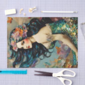 美しい人魚のデコパージュ 薄葉紙 (クラフト)