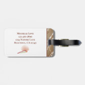 美しい人魚のバラ金ゴールドと貝殻 ラゲッジタグ (裏面横)