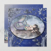 美しい人魚のベビーシャワー招待状 招待状 (正面/裏面)