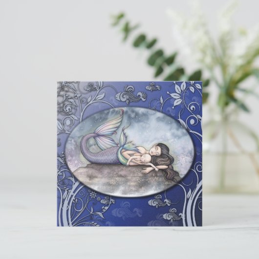 美しい人魚のベビーシャワー招待状 招待状 (スタンド正面)