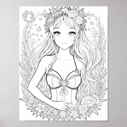 美しい人魚の大人の色 ポスター (正面)