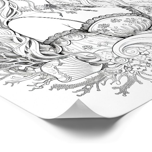 美しい人魚の大人の色 ポスター (角)