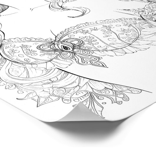 美しい人魚の大人の色 ポスター (角)