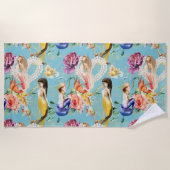 美しい人魚の恋人フローラ ビーチタオル (正面)