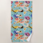 美しい人魚の恋人フローラ ビーチタオル (正面)
