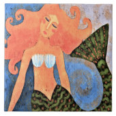 美しい人魚の抽象芸術デ絵画ジタル タイル (正面)