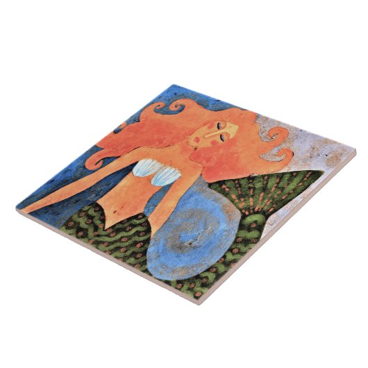 美しい人魚の抽象芸術デ絵画ジタル タイル (側面)