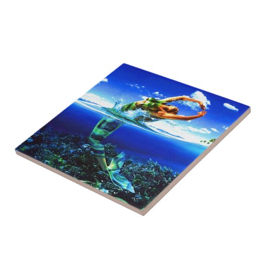 美しい人魚の絵 タイル (側面)