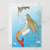 美しい人魚の菓子16の女の子の誕生日の招待 招待状 (裏面)