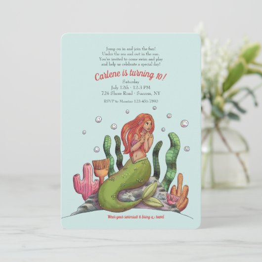 美しい人魚の誕生日 招待状 (スタンド正面)