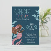 美しい人魚の1歳誕生日 招待状 (スタンド正面)