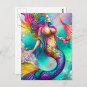 美しい人魚はがき ポストカード (正面/裏面)