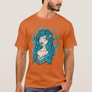 美しい人魚ファンタジークリーチャー恋人のギフトフライ Tシャツ