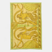 美しい人魚プリント キッチンタオル (縦)