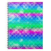 美しい人魚色のスペクトル ノートブック (正面)