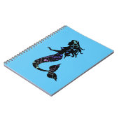 美しい人魚華美のシルエット ノートブック (左側)