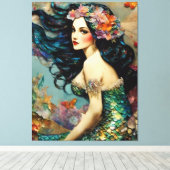 美しい人魚 キャンバスプリント (インサイチュ (ウッドフロア))