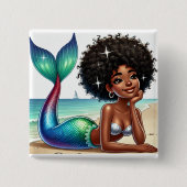 美しい人魚 缶バッジ (正面)