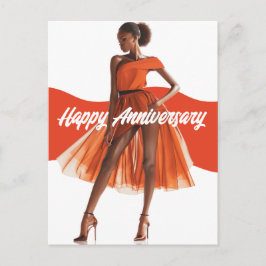 美しい人、お誕生日おめでとう。メラニンシスタ、ブラック。 ポストカード