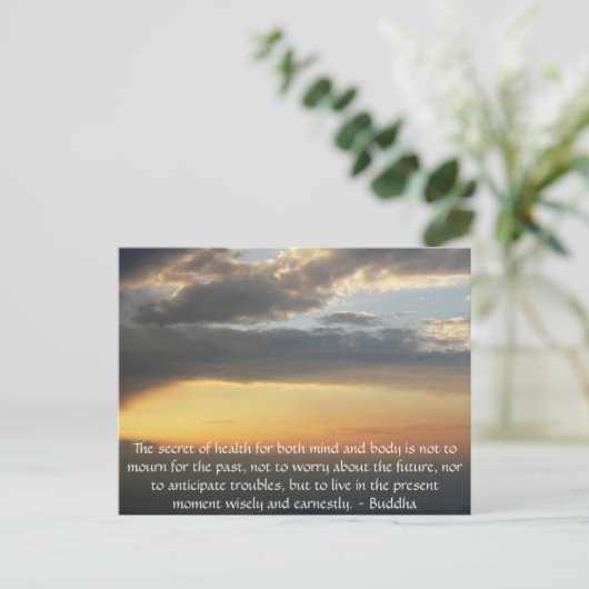 美しい仏教の引用文と写真感動的 ポストカード (スタンド正面)