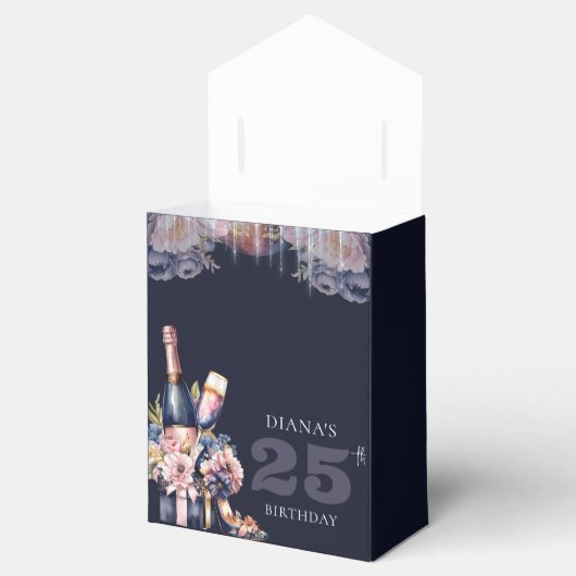 美しい任意の年の誕生日 パーソナライズされた フェイバーボックス (オープン)