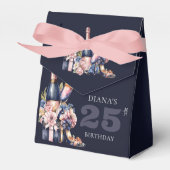 美しい任意の年の誕生日 パーソナライズされた フェイバーボックス (正面サイド)