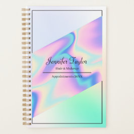 美しい企業のサロンメイクアップアーティストホログラフィー プランナー手帳