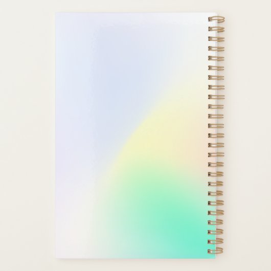 美しい企業のサロンメイクアップアーティストホログラフィー プランナー手帳 (裏面)