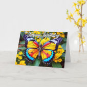 美しい休息バタフライデザイン カード (黄色い花)