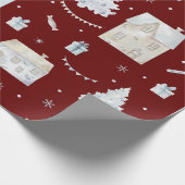 美しい伝統的クリスマスラッピング紙 ラッピングペーパー (角)