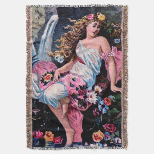 美しい伝統的ジプシーの女の子の花嫁 スローブランケット (正面縦)