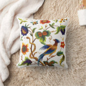 美しい伝統的ジャコビーンのシボ刺繍 クッション (ブランケット)