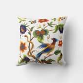 美しい伝統的ジャコビーンのシボ刺繍 クッション (裏面)