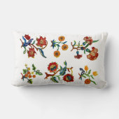 美しい伝統的ジャコビーンのシボ刺繍 ランバークッション (裏面)