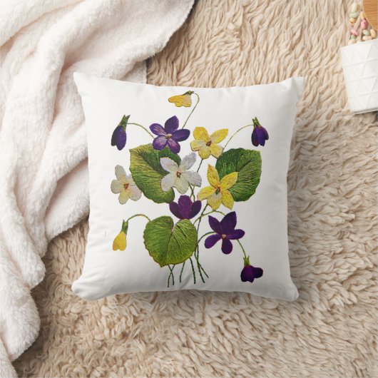 美しい伝統的ジャコビーンクレエル刺繍P クッション (ブランケット)