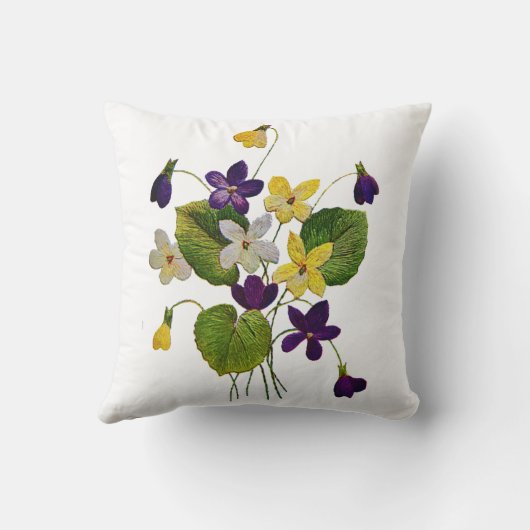 美しい伝統的ジャコビーンクレエル刺繍P クッション (裏面)