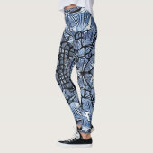 美しい伝統的抽象芸術アートレギンス レギンス (左)