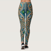 美しい伝統的抽象芸術アートレギンス レギンス (裏面)