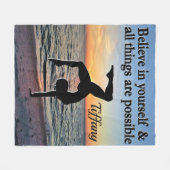 美しい体パーソナライズされた操フリースブランケット フリースブランケット (正面(横))